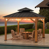 Sunjoy Classic Wooden Hardtop Gazebo 11x11 - Premium Natural Cedar, view 2