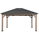 Sunjoy Antrim Skylight Cedar Gazebo - Dark Wood, 13x15, view 4