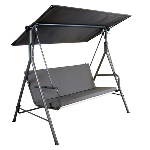 Sunjoy 2-Seat Italian-Made Patio Swing Chair – Gray
