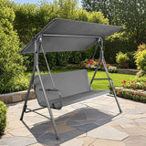 Sunjoy 2-Seat Italian-Made Patio Swing Chair – Gray, view 2