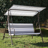 Sunjoy 2-Seat Italian-Made Patio Swing Chair – Stripe, view 2