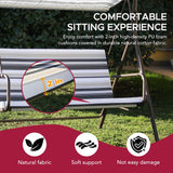 Sunjoy 2-Seat Italian-Made Patio Swing Chair – Stripe, view 5