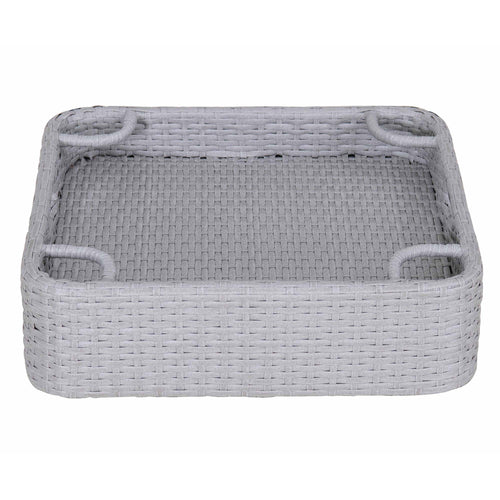 Sunjoy Aquasis Wicker Floating Pool Tray 24" x 24" - Harbor Gray