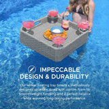 Sunjoy Aquasis Wicker Floating Pool Tray 24" x 24" - Harbor Gray, view 5