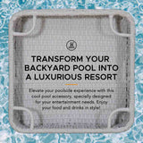 Sunjoy Aquasis Wicker Floating Pool Tray 24" x 24" - Harbor Gray, view 6
