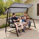 Sunjoy 4-Seat Italian-Made Patio Swing Chair / Bed – Stripe, view 2