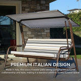 Sunjoy 4-Seat Italian-Made Patio Swing Chair / Bed – Stripe, view 6