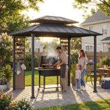 Sunjoy Rochdale Grill Gazebo with Shelves and Hooks, 7x9, view 2