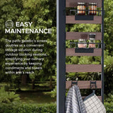 Sunjoy Rochdale Grill Gazebo with Shelves and Hooks, 7x9, view 4