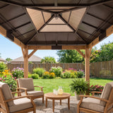 Sunjoy Antrim Skylight Cedar Gazebo, 9x9, view 3