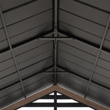 Sunjoy Apex Woodgrain Gable Steel Roof Patio Gazebo, 13×13, view 6