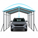 Sunjoy Armored Heavy-Duty Steel Carport 12' × 20', with Gambrel Metal Roof, view 5