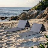 Sunjoy Beach Mat with Adjustable Backrest for Adults (Set of 2) - Gray, view 2
