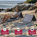 Sunjoy Beach Mat with Adjustable Backrest for Adults (Set of 2) - Gray, view 5