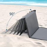 Sunjoy Beach Mat with Adjustable Backrest for Adults (Set of 1) - Gray, view 6