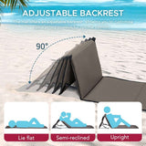 Sunjoy Beach Mat with Adjustable Backrest for Adults (Set of 2) - Khaki, view 3