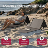 Sunjoy Beach Mat with Adjustable Backrest for Adults (Set of 2) - Khaki, view 5