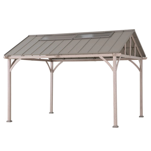Sunjoy Maple Hills Skylight Pitched PC-Roof Gazebo, 11x13