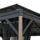 Sunjoy Stanwood Solar Lighting Dual-Roof Gazebo, 13x15, view 4