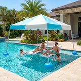 Sunjoy Aquasis Floating Pool Gazebo, 10×10 - Gray / Cerulean, view 2