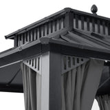 Sunjoy Kingston Aluminum Gazebo - Slate Gray, 10x10, view 5