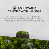 Sunjoy Pergola with Adjustable Canopy Roof, 10x10 - White, view 3