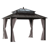 Sunjoy Kingston Horizon PC-Vent Gazebo - Brown, 12x10, view 4