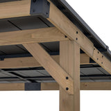 Sunjoy Meridian Bar Shelves Pergola, 10x12, view 6