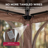 Sunjoy Mosquito Netting for 10x12 Hardtop Gazebo with White LED Lights, view 5