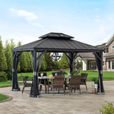 Sunjoy Solaria Eco-Solar Aluminum Gazebo, 10x12, view 3