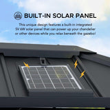 Sunjoy Solaria Eco-Solar Aluminum Gazebo, 10x12, view 4