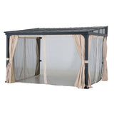Sunjoy Vista Hardtop Wall-Mounted Gazebo, 10x12, view 4