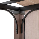 Sunjoy Linear Solar Hybrid Pergola - Natural Woodgrain, 11x11, view 5