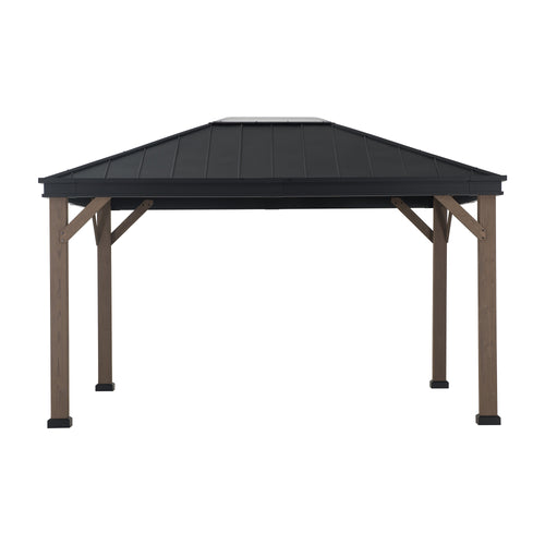Sunjoy Cedarville Steel Hardtop Gazebo with Skylight, 11x13