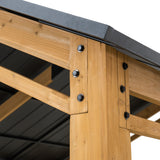 Sunjoy Timberland Compact Wood Carport, 11x13, view 5