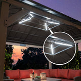 Sunjoy Smart Solar Wooden Gazebo Integrated LED 11x13 - Driftwood Cedar, view 3