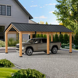 Sunjoy Timberland Premium Wood Carport, 11x20, view 2