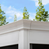 Sunjoy Cape Blue Hardtop Screenhouse, 12x16 - White/Tan, view 5
