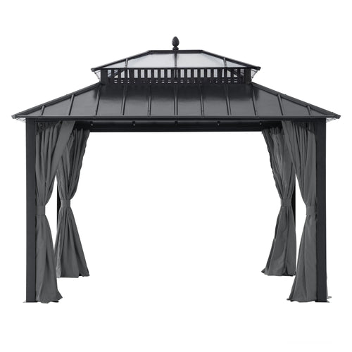 Sunjoy Kingston Horizon PC-Vent Gazebo - Slate Gray, 12x10