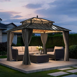Sunjoy Kingston Horizon PC-Vent Gazebo - Slate Gray, 12x10, view 2