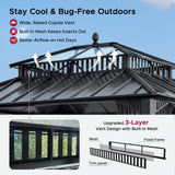 Sunjoy Kingston Horizon PC-Vent Gazebo - Slate Gray, 12x10, view 4