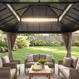 Sunjoy Kingston Aluminum Gazebo - Espresso Brown, 12x10, view 3
