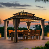 Sunjoy Kingston Aluminum Gazebo - Espresso Brown, 12x10, view 5