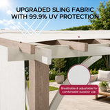 Sunjoy Palladio Wood-Grain Metal Pergola with Adjustable Canopy, 12x14, view 5