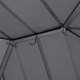Sunjoy Kingston Aluminum Gazebo - Natural Woodgrain, 12x14, view 6