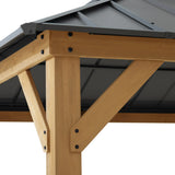Sunjoy Hampton Double-Roof Cedar Gazebo, 12x16, view 4