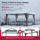 Sunjoy Kingston Aluminum Gazebo - Slate Gray, 12x16, view 4