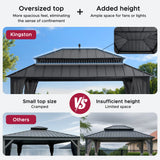 Sunjoy Kingston Aluminum Gazebo - Slate Gray, 12x16, view 6