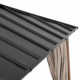 Sunjoy Kingston Aluminum Gazebo - Natural Woodgrain, 12x16, view 6