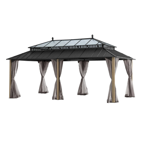 Sunjoy Kingston Horizon PC-Vent Cedar Gazebo, 12x20
